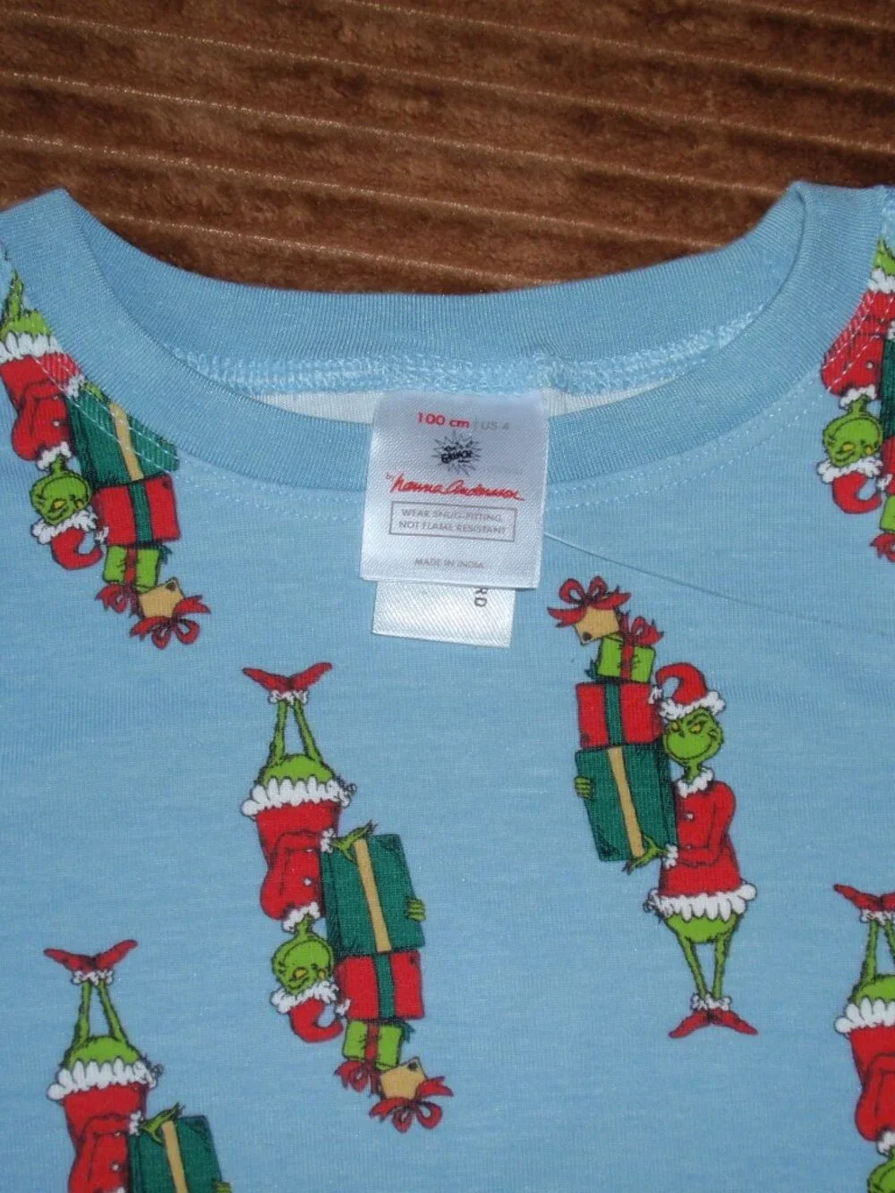 NWT Hanna Andersson Soft Tencel Grinch Blue Pajamas Unisex Boy Girl 100 110 4 5